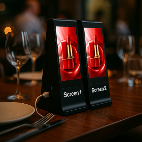 Classic black dual-screen Waytrix tablet